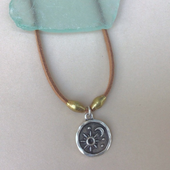 Hand Crafted Jewelry - Suede Cord Sundance Charm Necklace